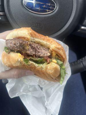 Regular cheeseburger.  Perfection!