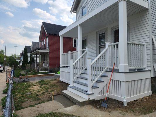 Porch and stairway