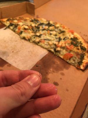 There was a STAPLE in my pizza!!! Ouch!!