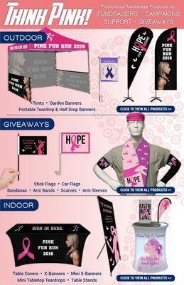 Personalize Breast Cancer Awareness Flags for Fundraisers, Campaigns, Support, Giveaways!...