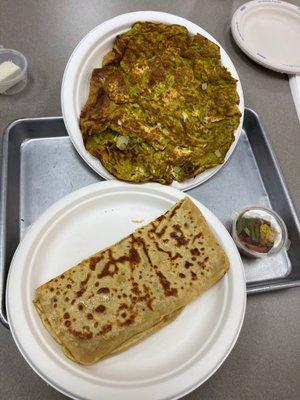 Paratha and Desi Omlette