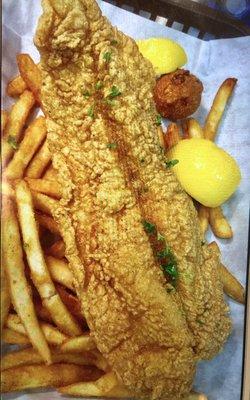 Fried fish filet