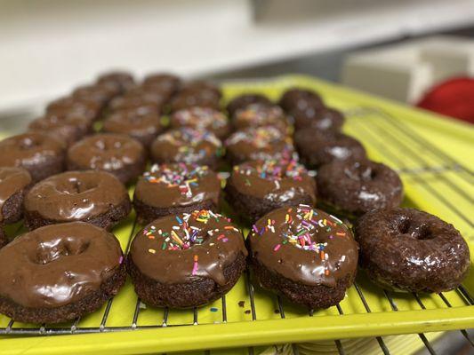 Double Chocolate and Devil food donut's