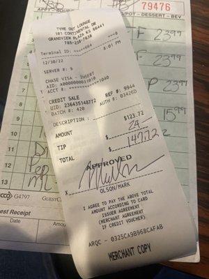 Almost $150 for dinner for 4!!!