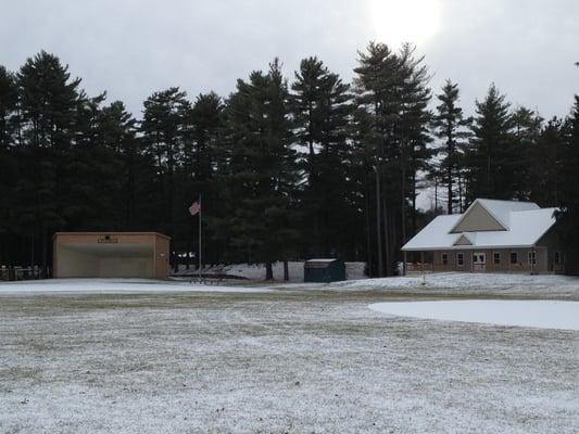 Ball fields and concert amphitheater