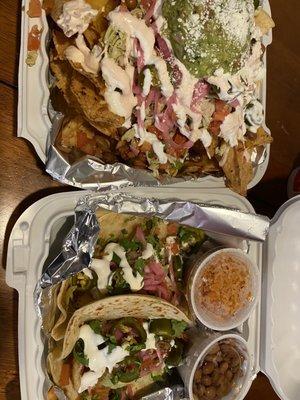 Tacos and nachos