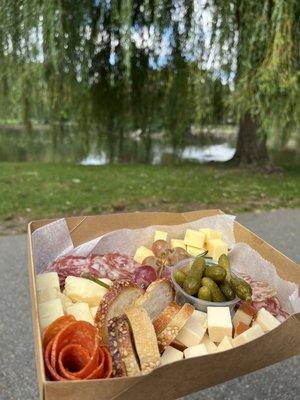 Pepperoni, Sopressta, Truffle Salami, Gouda, Triple Parmesan, Aged Cheddar, Bread, Pickles & Grapes!