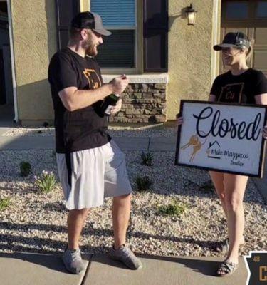 Champagne shower for a closed deal!!! Always love helping friends get a new home!