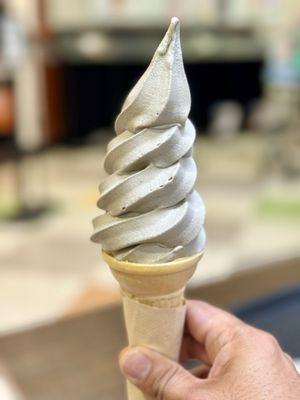 Black sesame soft serve