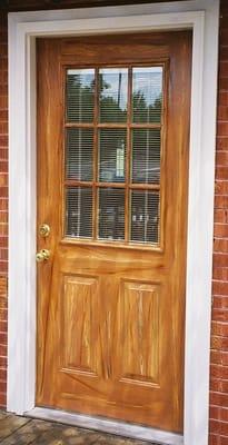 Metal Exterior Deck Woodgrained Door