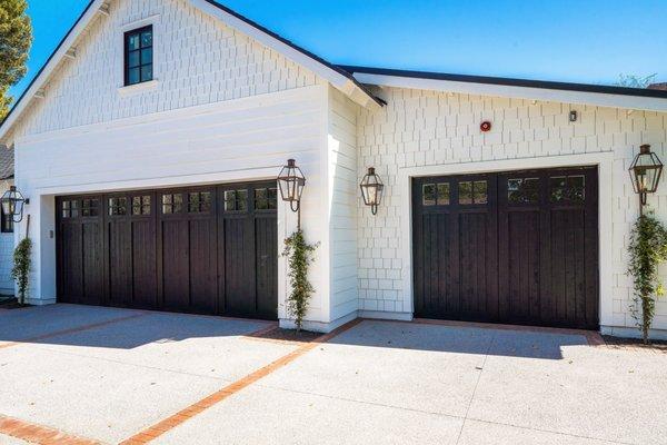 Custom Rough Sawn Cedar Wood Garage Doors