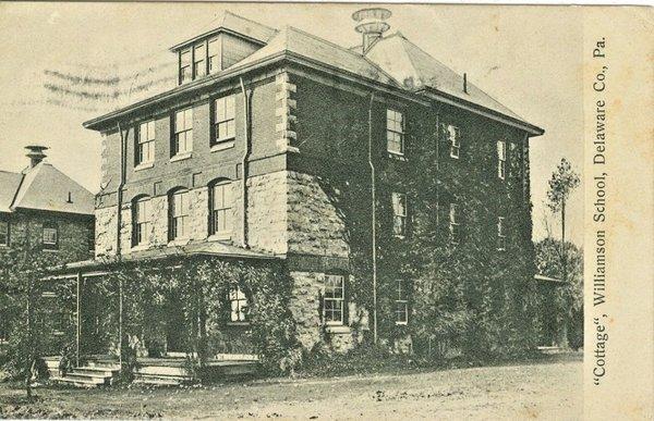 The Cottage at Williamson School c.1909, Delaware County, PA -- Antique Postcard