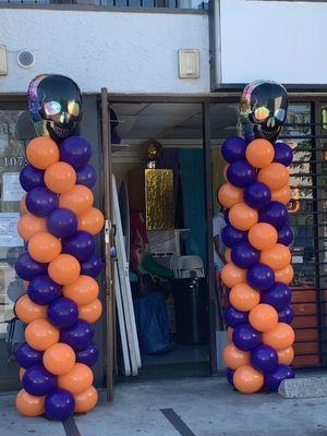 Balloon pillars for a birthday!