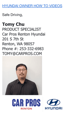 Tomy's contact info, call him if you want a great deal. From the email he sent me with setup links to help me get started!