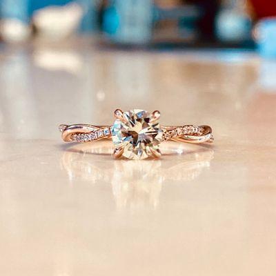 Fana 14K Rose Gold Engagement Ring