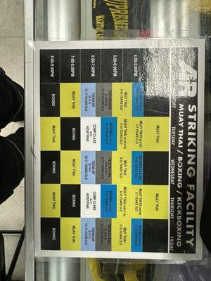 Weekly Gym Schedule