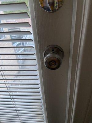 Our new "privacy knob" installed by Busy Bees Locks & Keys.