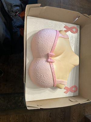 Specialty Cake to Celebrate Beating Breast Cancer, Baker's discretion, only asked for the pink ribbon