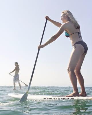 Morning paddles are great exercise and friends.