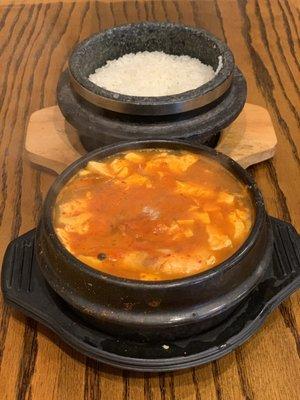 Mixed (Beef & Seafood) Tofu Stew (~$13 dinner price)