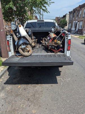 Pickup and delivery of scooters for shop repair