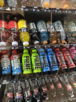 The vending machine works and fully stocked! Hockey treat!