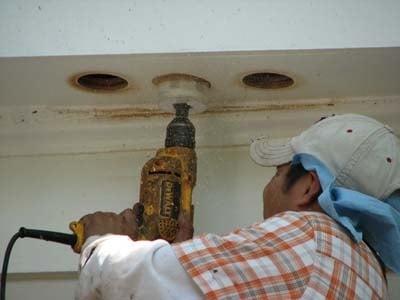 Soffit vents went in below, while a durable ridge vent went along the peak.