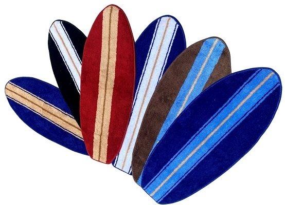 surfboard shaped bath mat rugs