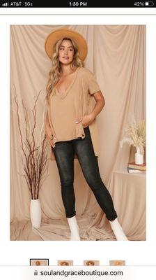 Camel high low top