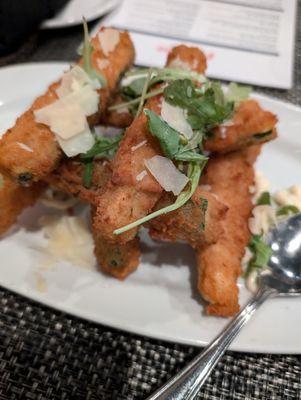 Fried zucchini appetizer