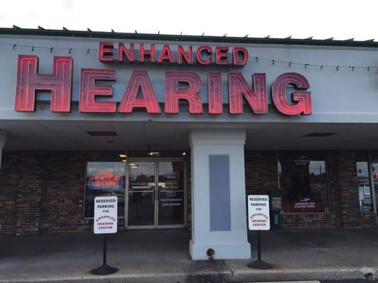 Outside of Enhanced Hearing Center they have parking reservations for their clients and visitors!