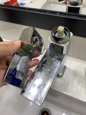 Broken faucet handle