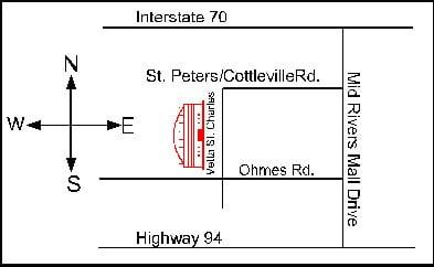 Map to Vetta St. Charles