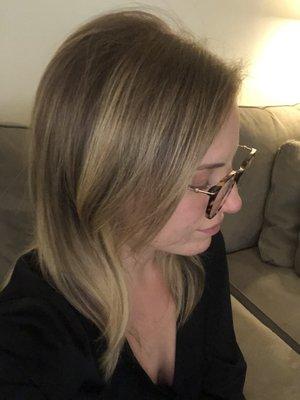 After: Michael used a toner to blend the line of demarcation. Perfection!