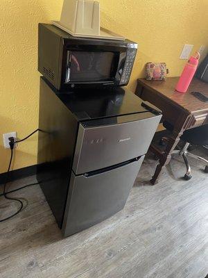 Fridge and microwave