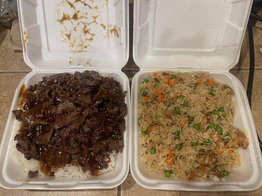 Beef Teriyaki & Shrimp Fried Rice...