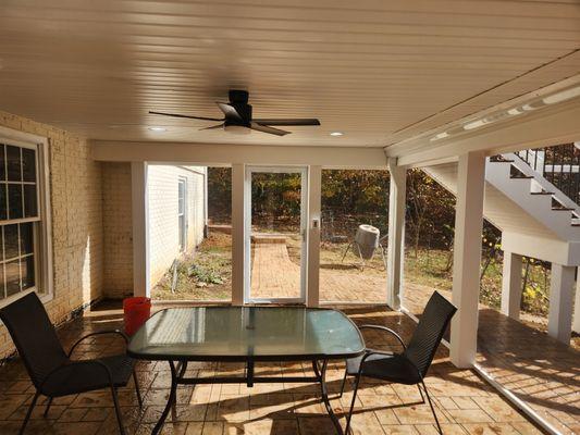 Screen Porch Project Under A Deck