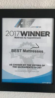 KCRA A LIST Best Mattress Company