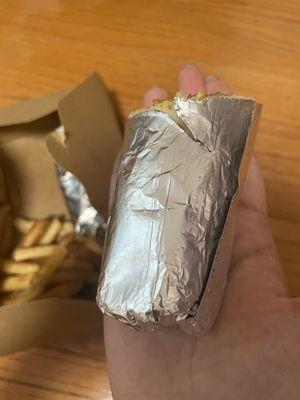 Shawarma wrap is too tiny