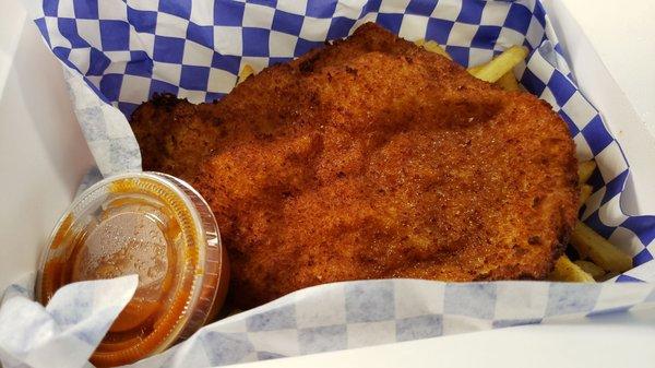 Schnitzel and fries