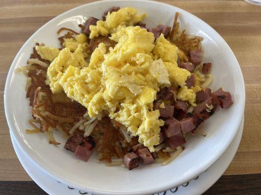 Ham Egg & Cheese Hashbrown Bowl