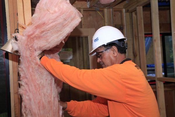 Installing insulation batts