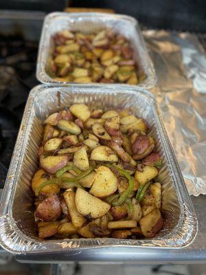 Fresh and hot home fries!