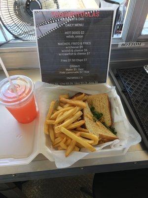 Crawfish sandwich and Signature drink. Really good!!