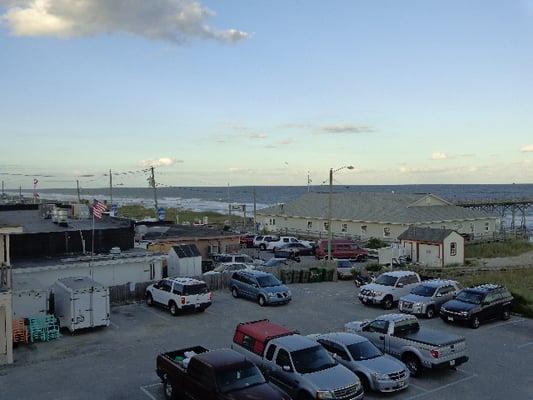 Looking north.  Just steps from the Kure Beach Fishing Pier.