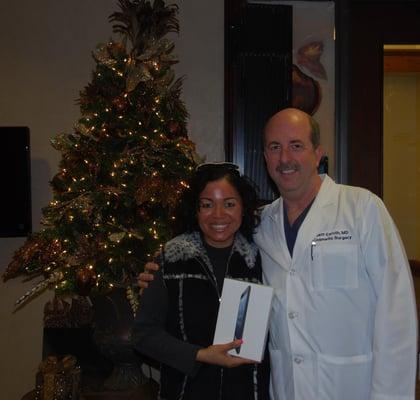 Our Mini Ipad Winner & Dr. Caruth