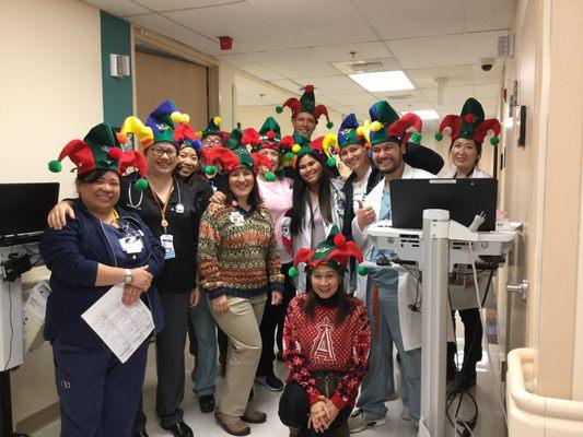 Our happy hats bring smiles and joy to the faces of the staff during the holidays as well.