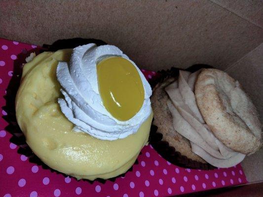 Lemon Drop and Snickerdoodle cupcake