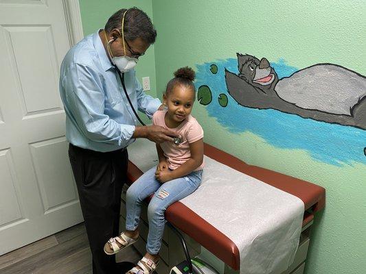 Clean, private, and comfortable exam rooms for children and their caregivers. (parental consent obtained)