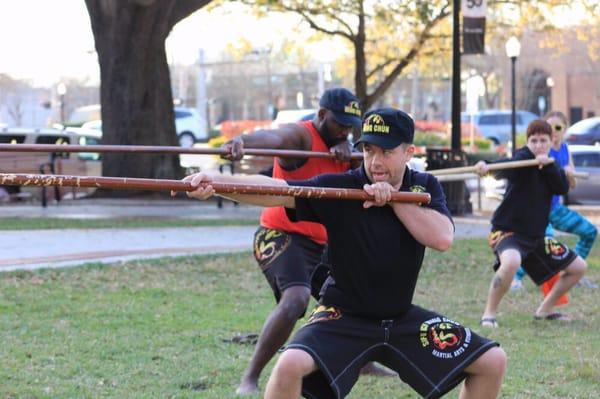 Part of the Dragon pole lesson